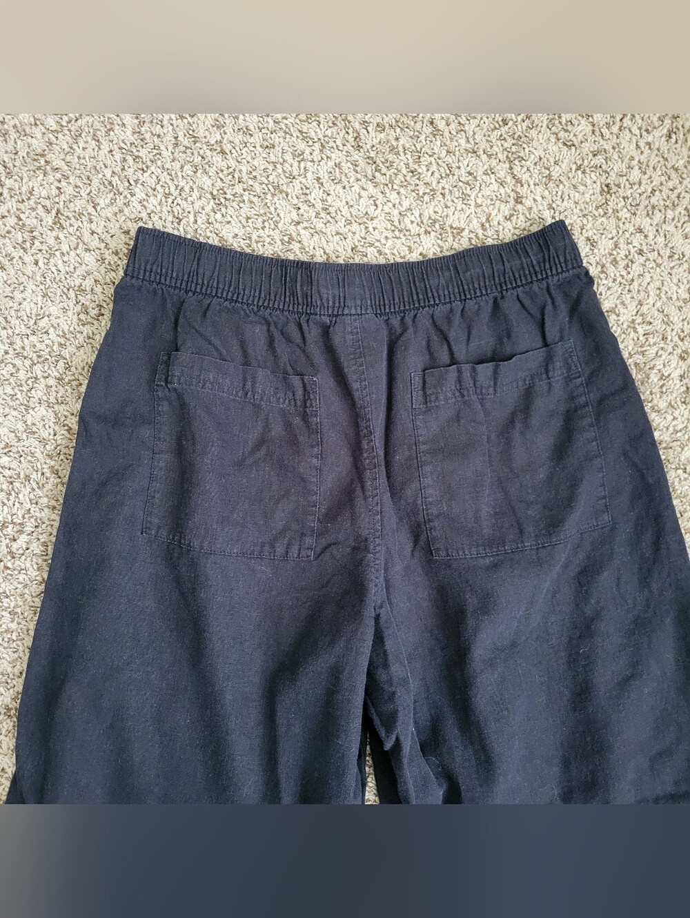 Gap Pants Barrel Leg Linen Black Spring Summer Pant Airy Balloon Tapered Small - Picture 8 of 8